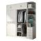衣柜推拉2现代简约卧室家具组装实木质柜子整体移衣橱定制_7_3 120衣柜+边柜