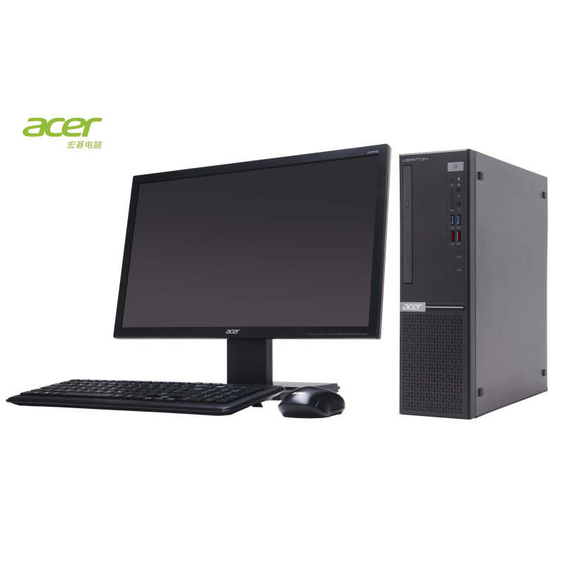 宏碁（acer）VeritonB450商用台式机（I3-8100 4G 1T DVDRW ）