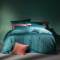 罗莱家纺床上用品全棉缎纹四件套1.8米双人纯棉床单被套时尚柔软套件小西几 1.8m（6英尺）床，请适配220x250cm被芯 绿色