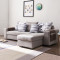 A家家具 沙发 布艺沙发 沙发组合 小户型 简约现代客厅懒人沙发可拆洗布艺三人位小沙发DB1528 灰色