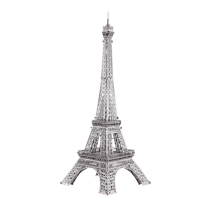 拼酷 巴黎铁塔 3D立体拼图 银
