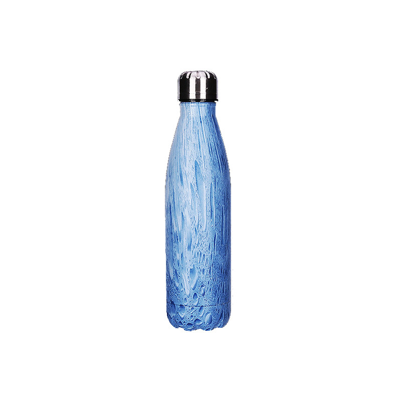 三极户外(Tripolar) TP3601 条纹保温杯500ml休闲创意不锈钢运动户外水壶礼品水杯 水滴蓝