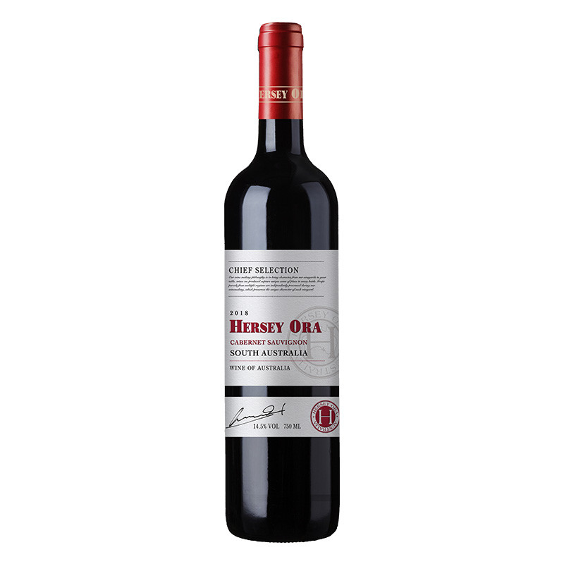 澳洲原瓶进口红酒赫西奥拉首席特选赤霞珠干红葡萄酒750ml单支装