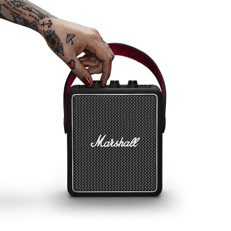 MARSHALL STOCKWELL II 马歇尔便携式无线蓝牙音箱家用户外小音响创意复古低音炮 蓝牙5.0 黑色