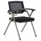 培训椅带写字板折叠桌椅一体学生靠背职员办公椅子简约网布会议椅款 灰色写字板