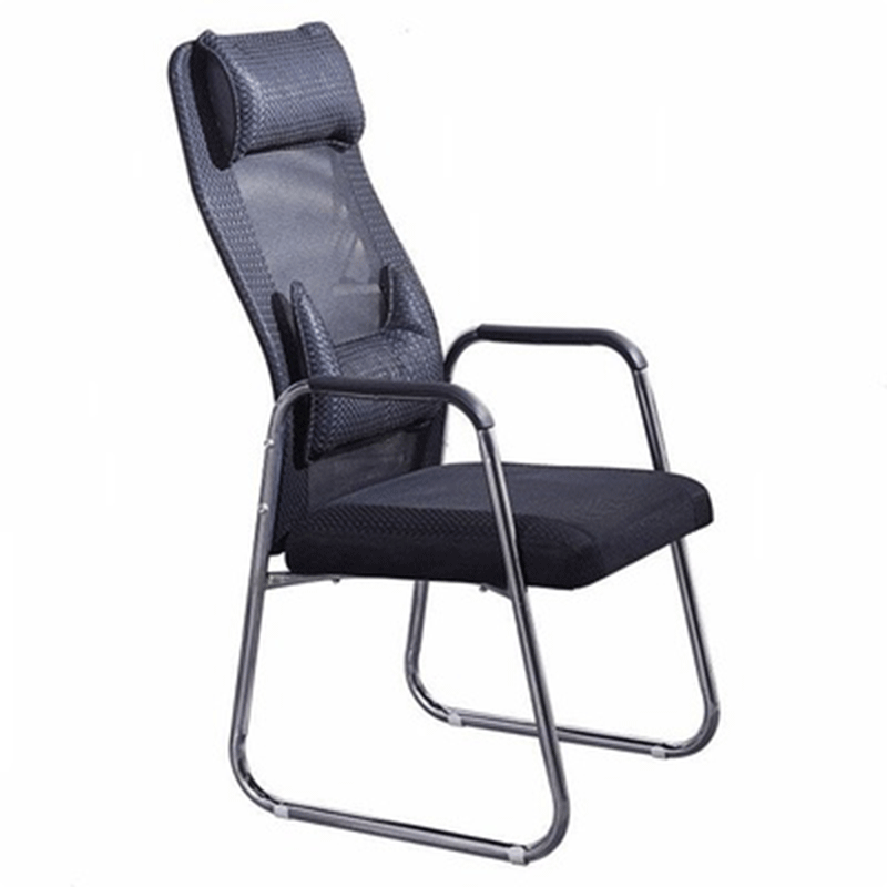 鑫金虎 电脑椅办公椅子 弓形网布会议椅 人体工学网布 黑色