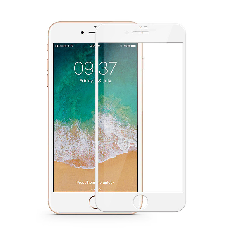 YOCY 苹果X钢化膜iPhoneXS手机膜iPhoneXR保护膜苹果XSMax全覆盖膜贴膜 4.7英寸苹果7/8通用二强全覆盖白色