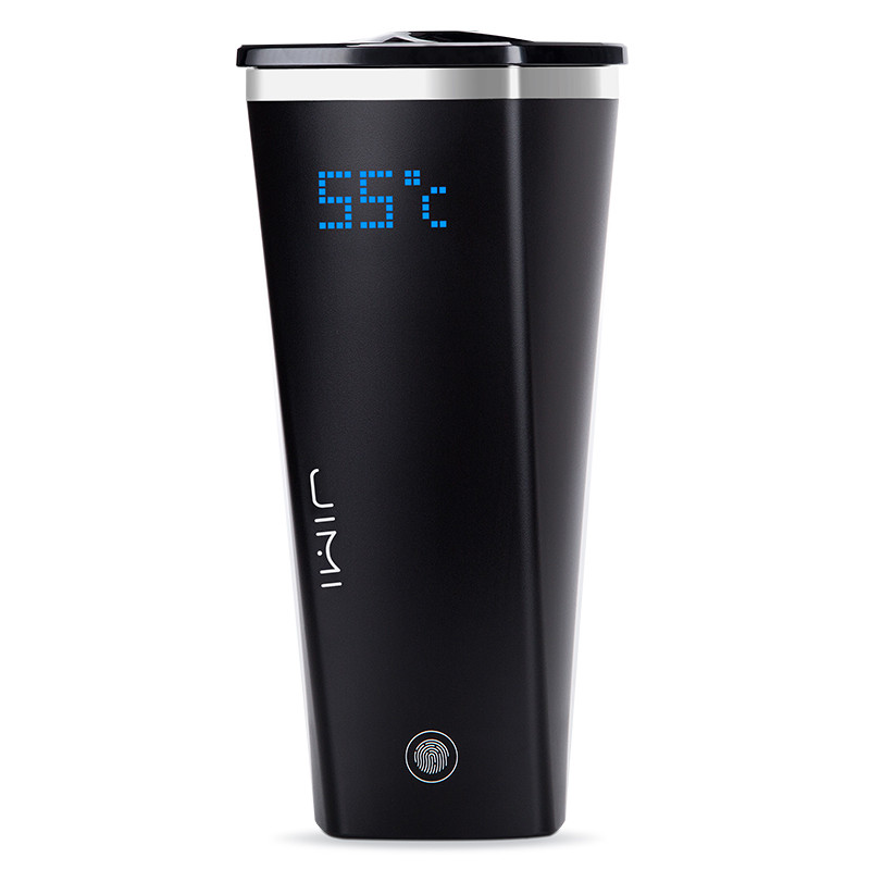 JIMI吉米有品S2 i-Cup Plus典雅黑360ML智能水杯提醒喝水温度显示多功能创意个性潮流杯子男女简约不锈钢杯