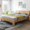 一米色彩 现代简约主卧全实木床北欧1.5米1.8米原木双人床卧室家具经济型 1.8M单床-胡桃色