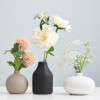 北欧ins白色陶瓷花瓶摆件 客厅创意插花鲜花小瓷瓶餐桌干花装饰品 组合7_196