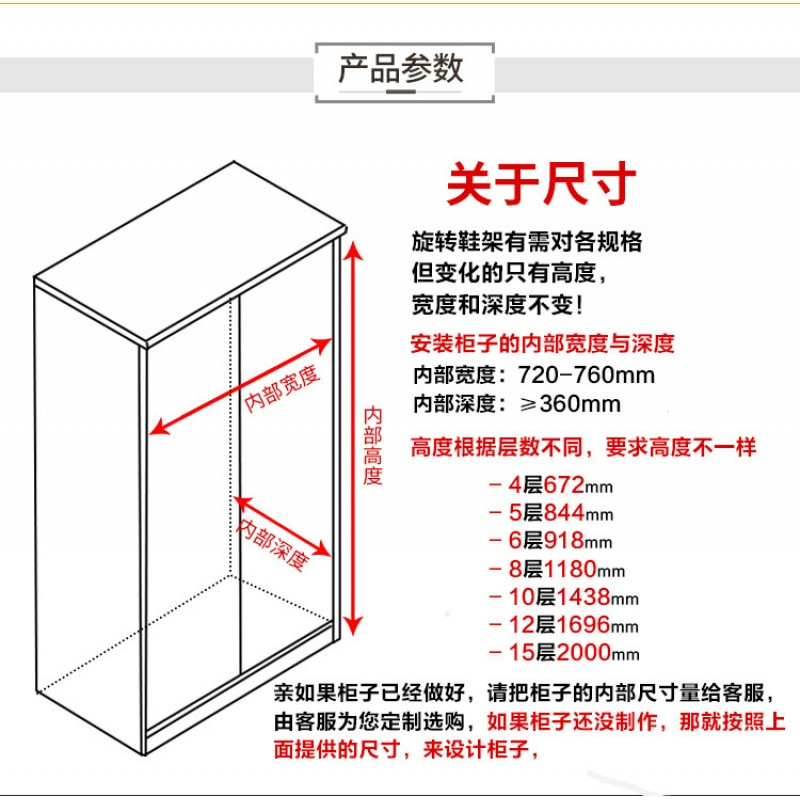 新款万科精装不锈钢360度旋转鞋架简约鞋架多层防尘收纳鞋柜定制_16