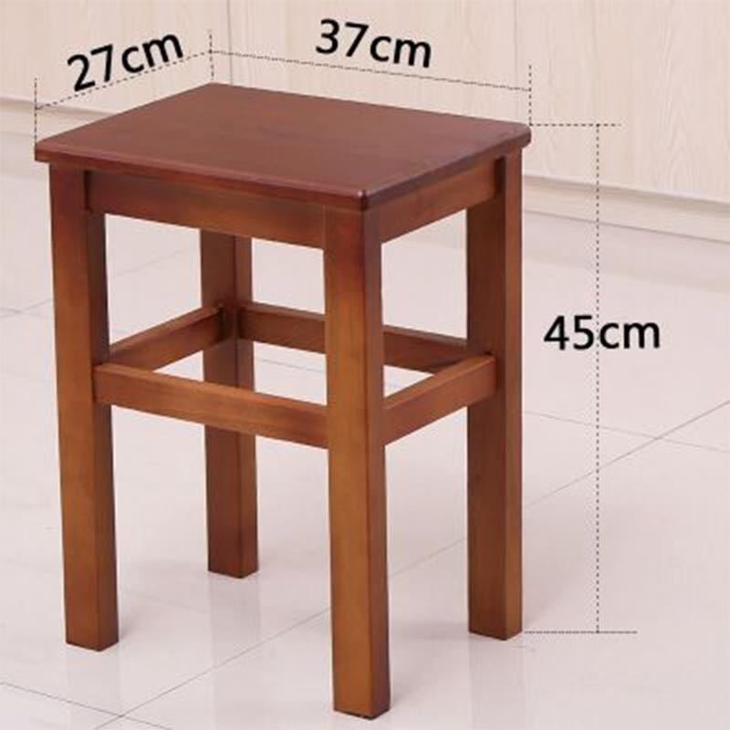凳子实木木凳子方凳凳子椅子特价板凳实木凳子凳子家用_4 加大加粗加高咖啡色