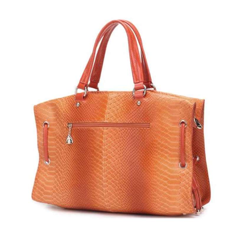 卓妮尔绝色名伶系列蛇纹牛皮手提包CRN-091