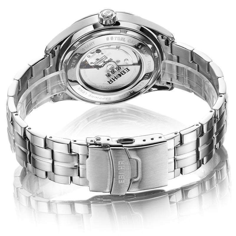 依波表豪华机械系列圆形钢带男款50020218