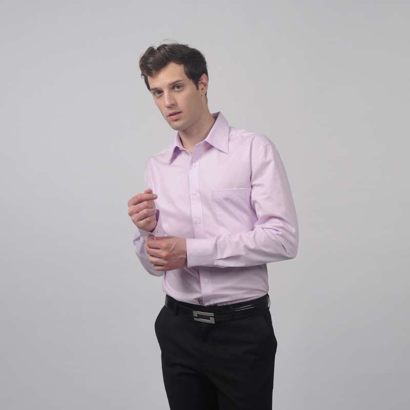 G2000正装男士长袖衬衫浅紫色26140603800