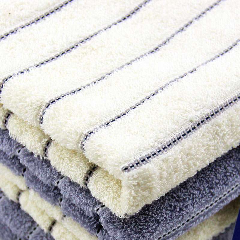 金号赤金浮线竖条毛巾G1809棕(2条装)【价格