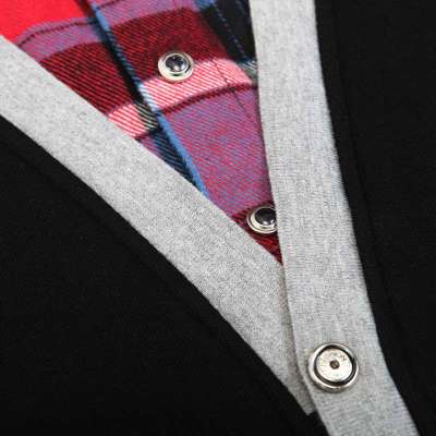 俞兆林保暖内衣英伦风<em>假两件</em>衬衫领针织<em>开衫</em>男