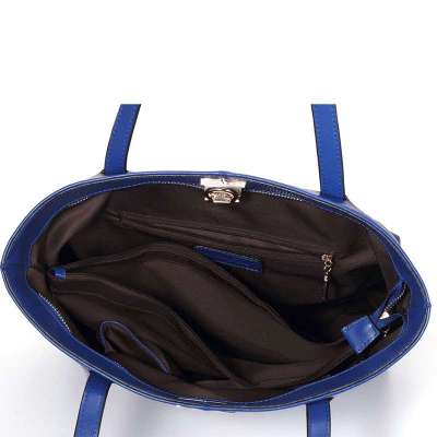 简约都市真皮女士包包 蓝色 1160821-06图片