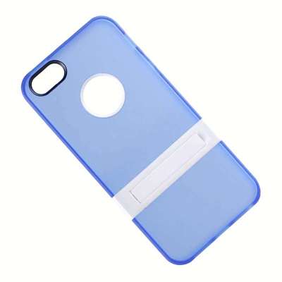 云翔iPhone 5S\/5G个性支架手机胶壳(蓝色)图片