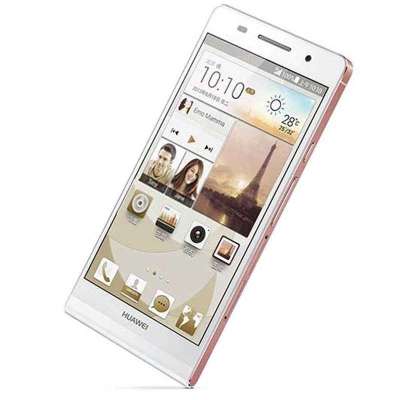 华为手机P6-T00(白色)(玫瑰金边框)图片