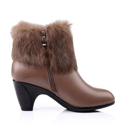 TATA\/他她2013冬牛皮女皮短靴28173DG3超轻