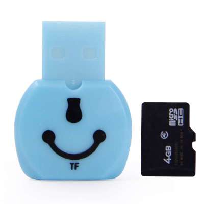 Hosee TF-100 笑脸读卡器 TF MicroSD读卡 U