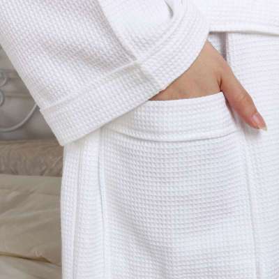 昂迈 五星级酒店纯棉华夫格薄款浴衣 全棉长款汗蒸服 情侣浴服 白色 S【报价、价格、评测、参数】_家居服\/睡衣_苏宁易购