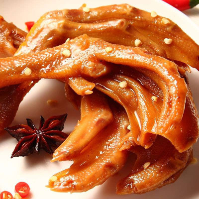 绝味食品 精装麻辣鸭掌鸭爪220g 湖南特产小吃