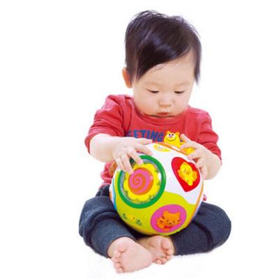汇乐玩具 运动伸展转转球 婴幼儿早教音乐感应
