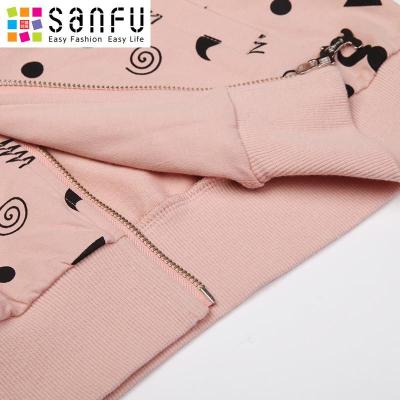 三福2014女装<em>秋季</em>新款 韩版胡子纯棉<em>开衫</em> <em>女生</em>