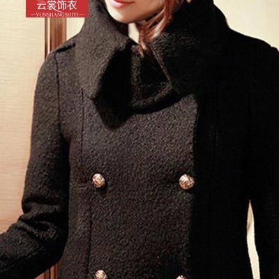 云裳饰衣2014秋冬新款<em>韩版中长款</em>大码女装毛