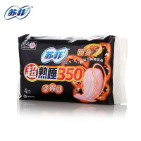 苏菲（SOFY）超熟睡柔棉感纤巧夜用卫生巾350mm 4片