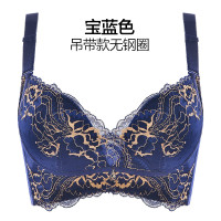 性感蕾丝美背无钢圈薄模杯文胸聚拢大码内衣女胖mm调整型大胸罩杯 85c