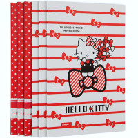 广博(GuangBo)KT81008胶装记事本4本装 16K/40张hello Kitty猫软抄本 日记本 笔记本子 图案随机