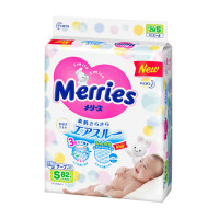 花王(Merries)纸尿裤S82片 舒爽干净 小号尿不湿（4-8kg）
