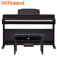 罗兰(Roland)电钢琴RP30智能带盖88键重锤立式数码钢琴黑棕色+琴凳礼包 家用经典黑棕+琴凳礼包
