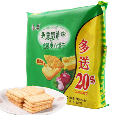 康师傅 咸酥夹心饼干(葱香奶油味)288g/袋