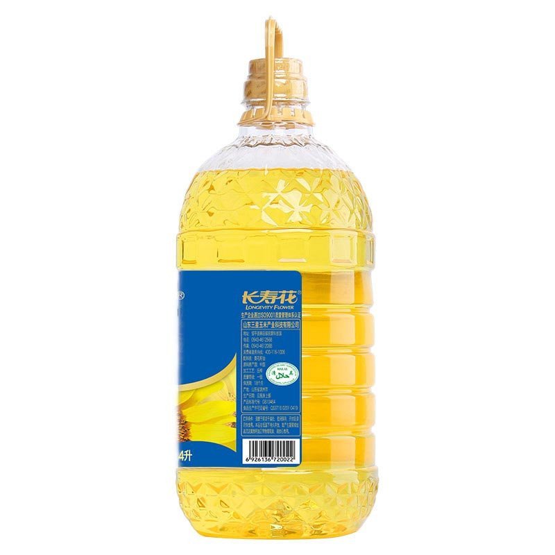 苏宁超市自营超级新品 长寿花 清香葵花籽油5l
