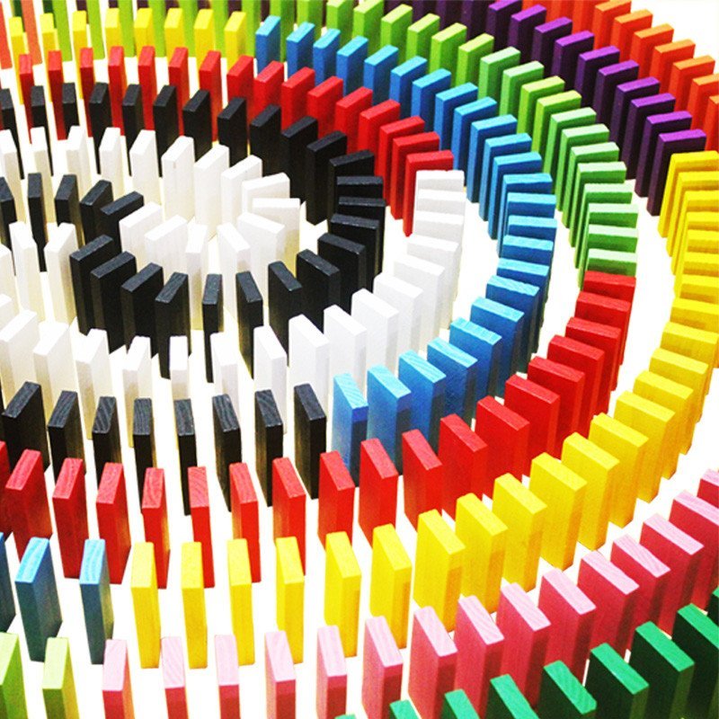 多米诺骨牌怎么摆漩涡 多米诺的摆法图解