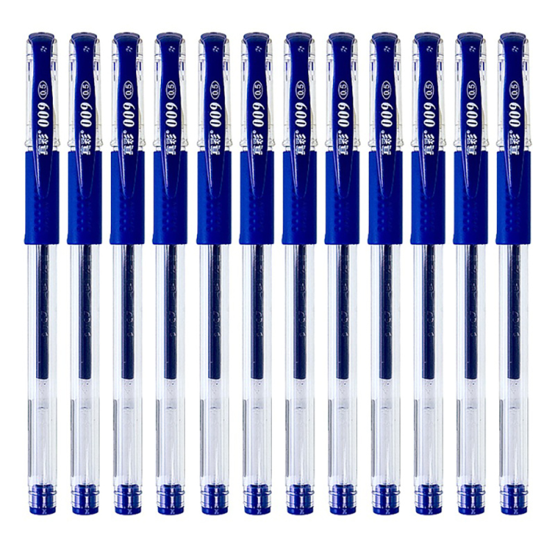 真彩GP009中性笔12支/盒 3盒装 0.5mm 学习办公专用中性笔水笔 签字笔 水笔 笔类 蓝色