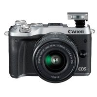 佳能(canon eos m6银(ef-m 15-45mm ef-m 28mm)双镜头套机 内置wifi
