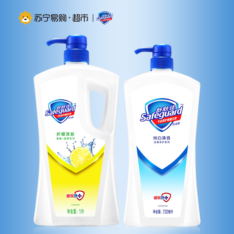 舒肤佳清香型720ml 舒肤佳柠檬沐浴露1l