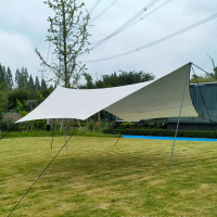 苏宁极物户外超大涂银天幕布六角超轻防雨防晒野外沙滩遮阳棚露营凉棚