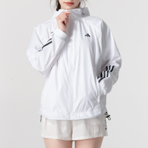 Adidas/阿迪达斯女子新款梭织连帽休闲运动健身夹克外套IS8042