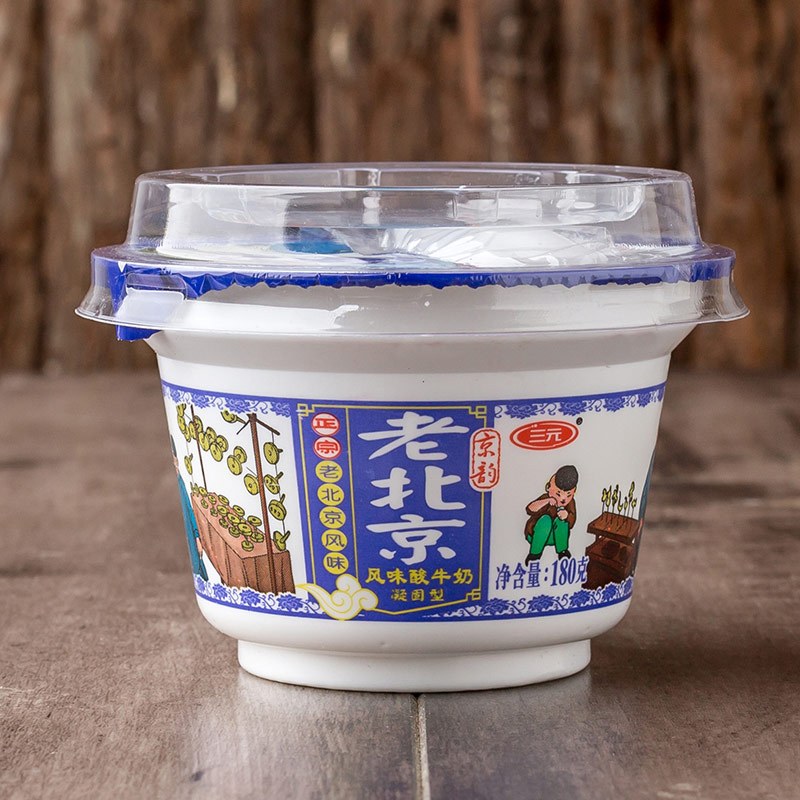 【苏宁生鲜】三元老北京风味酸牛奶180g