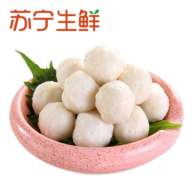 苏宁超市自营 【苏宁生鲜】海欣墨鱼风味鱼丸250g