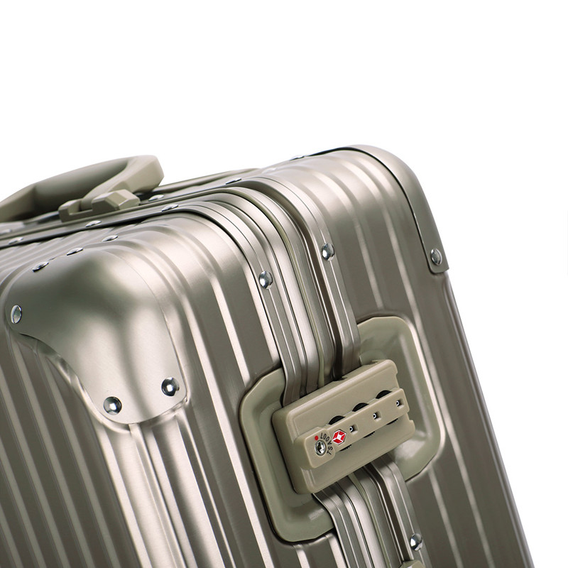 托尼洛·兰博基尼 1616镁铝合金铝框拉杆箱万向轮铆钉加固24寸行李箱