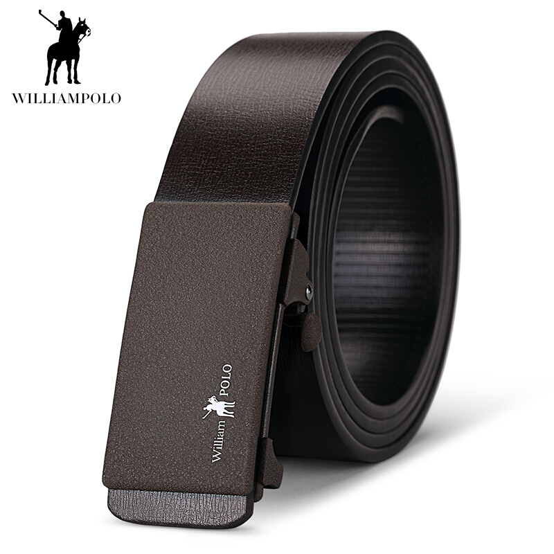williampolo英皇保罗正品耐磨休闲潮男皮带磨砂扣头自动扣青年腰带男