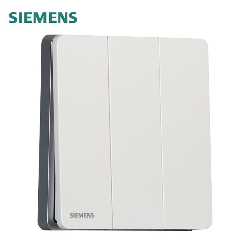 超级新品 西门子(siemens)开关插座面板 睿致系列 三开单控开关