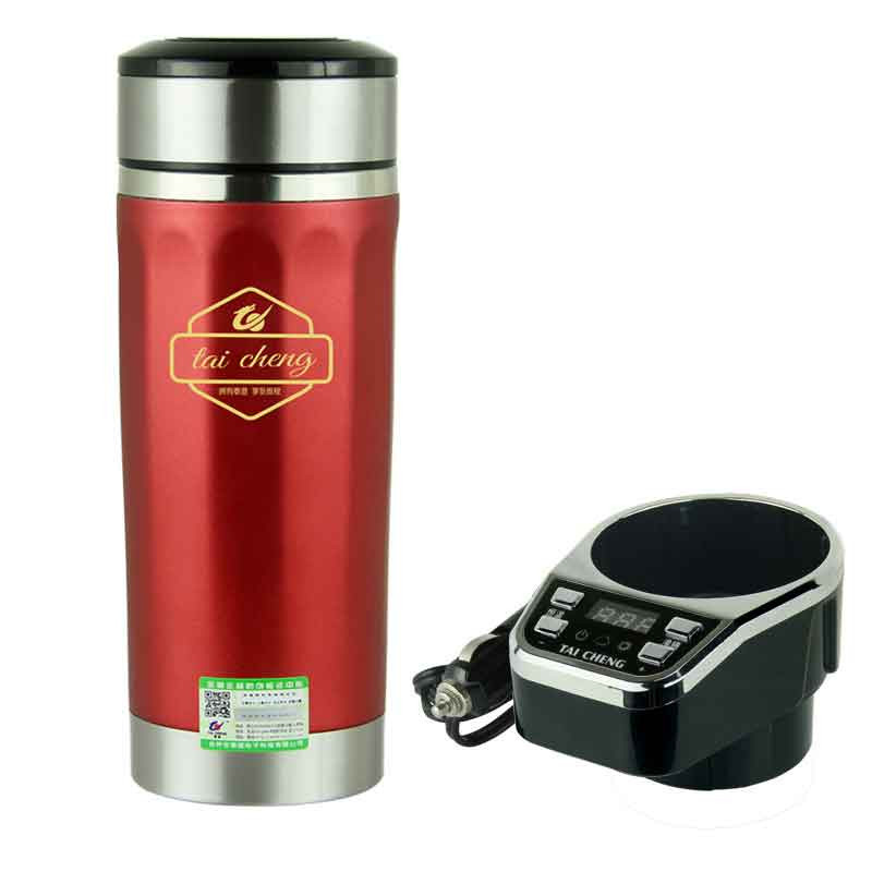 泰澄c05 车载电热杯 汽车加热杯 保温杯 电热水杯 车用烧水壶 带温度